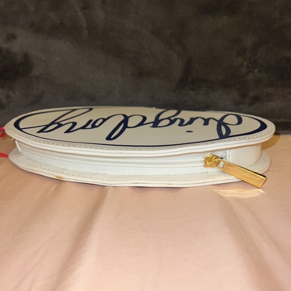 NWT Kitschy Message Bubble Clutch Polka Dot dingdong yoohoo faux leather - Picture 3 of 4